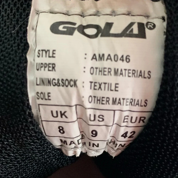 Gola Men’s Torrence Trainers Black White Lace Up "Dad  Sneaker" Size US 9 EUR 42 - Picture 13 of 13